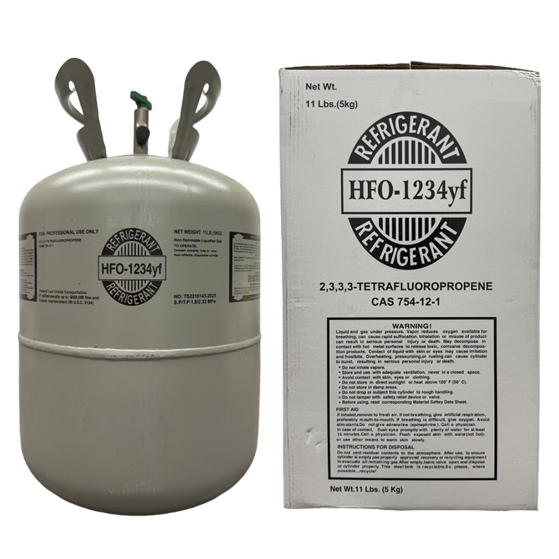 11 LB R1234yf (R-1234yf) Refrigerant Gas | 30 Cylinders