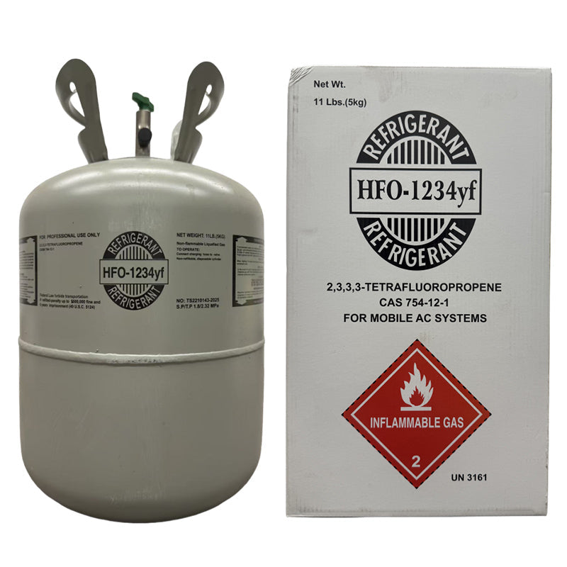 11 LB R1234yf (R-1234yf) Refrigerant Gas | 5 Cylinders